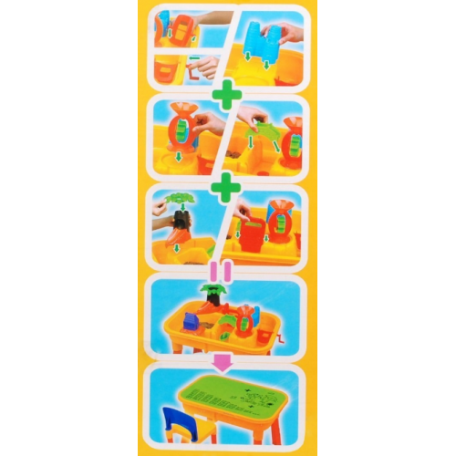 Piaskownica dla dzieci ze stolikiem edukacyjnym i akcesoriami  (8803A)